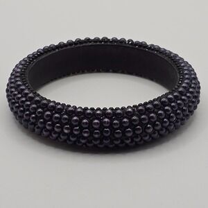 Bangle Bracelet Purple Faux Pearl Resin Chunky Statement Witchy Whimsigoth Y2K